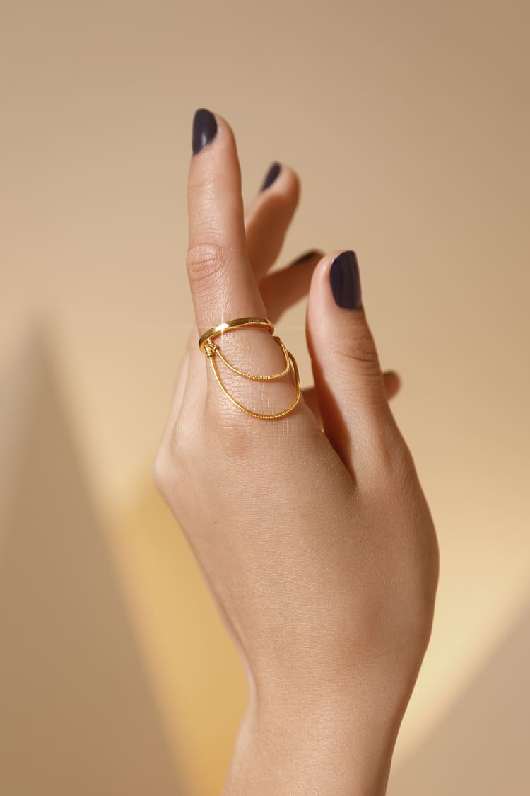 Gold Chain Ring