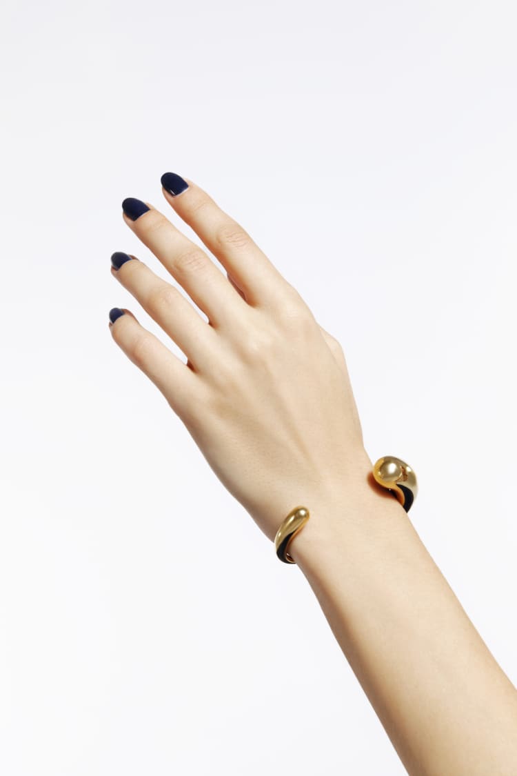 Gold Torque Bangle Bracelet
