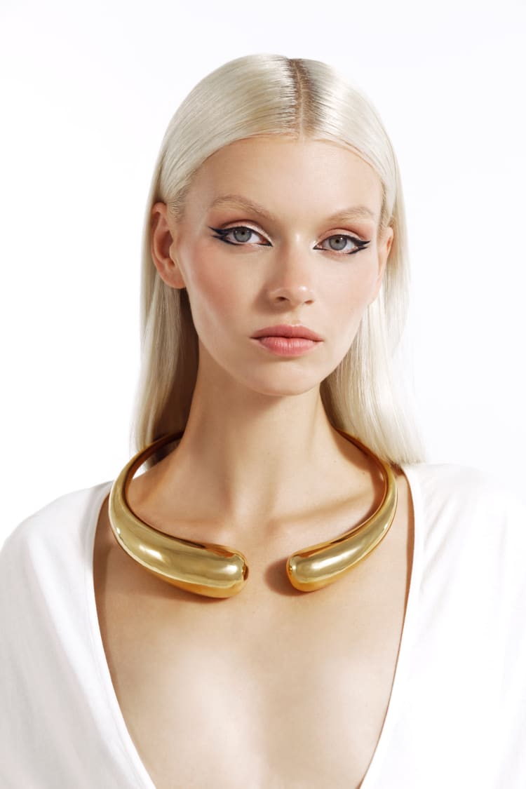 Gold Large Torque Necklace