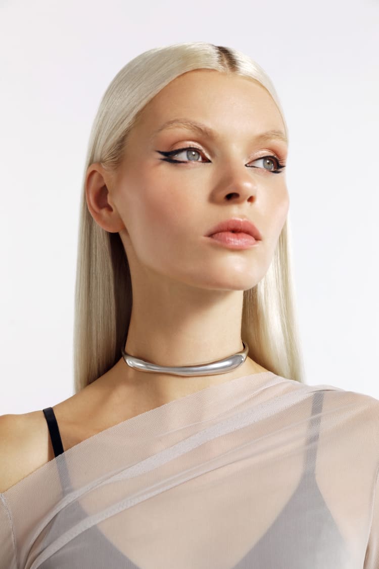 Silver Twisted Choker Necklace