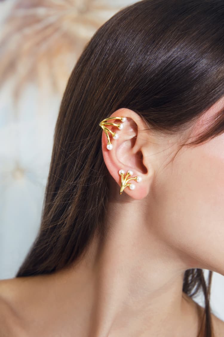 Mini Pearls Ear Cuff Set