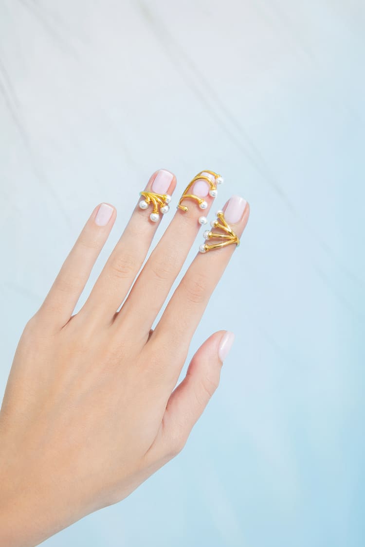 Ensemble de bagues d’ongles Mini Perles