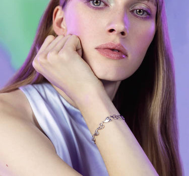 Silver Love Heart Bracelet
