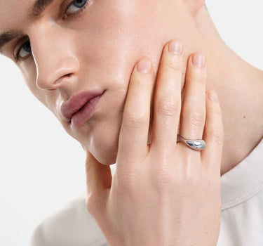 anello gonfio in argento