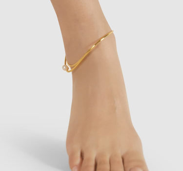 Gold Pearl Ankle Bracelet