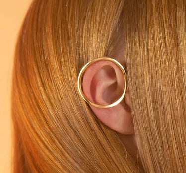 Kreisförmiger Ear Cuff Gold