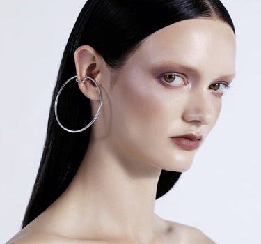 Large Silver Ear Cuff