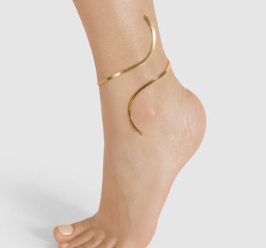 Gold Spiral Anklet