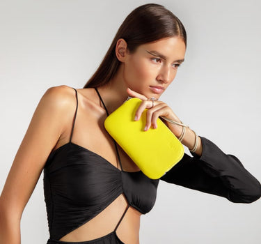 Sac bandoulière jaune pochette