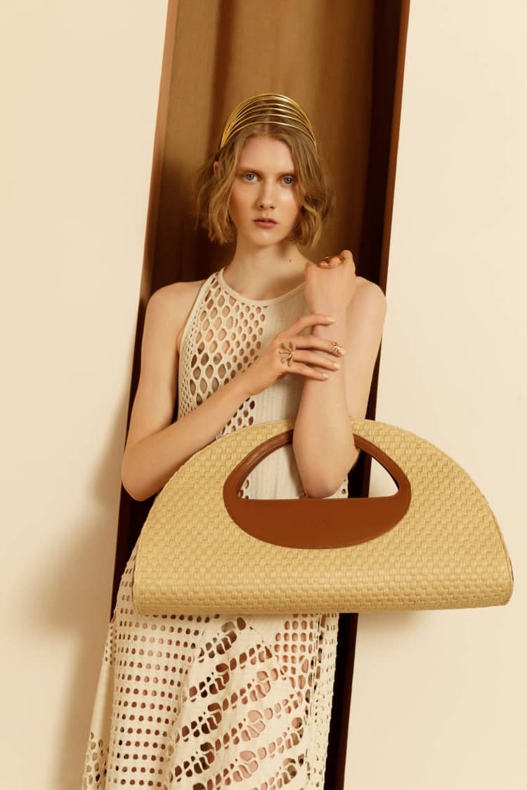 ラフィアハンドバッグ