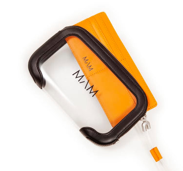 Crossbody wallet in orange