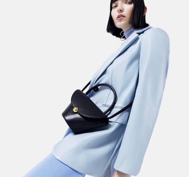 Black flap bag