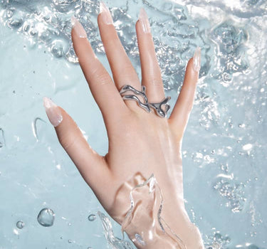 asymmetrical silver ring