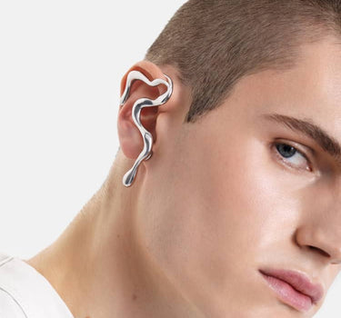 earcuff ondulato in argento