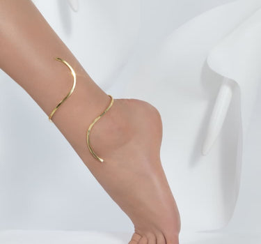 Cavigliera a spirale in oro