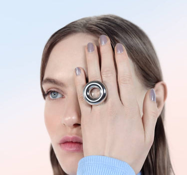Silberner Donut-Ring