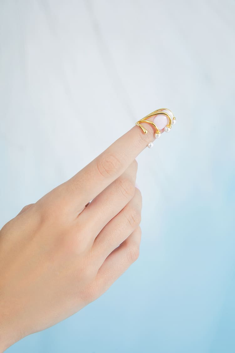 Mini Pearls Nail Ring