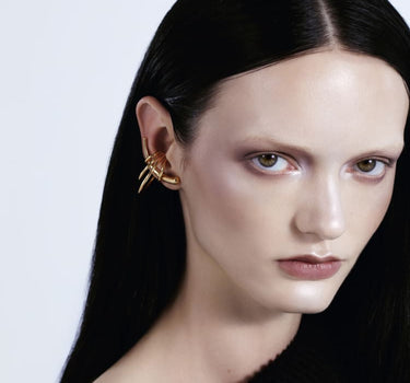 Silver Set of Ear Climber and Cuffs