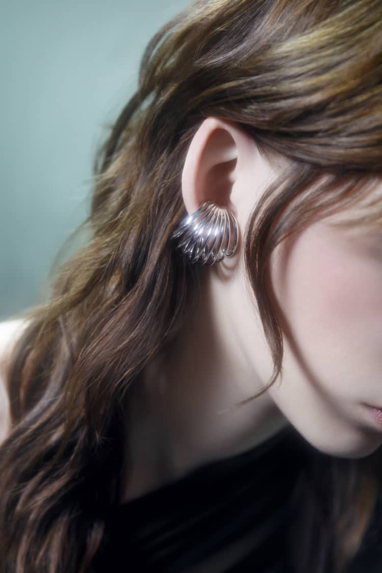Silberner Spiralring