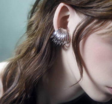 Silver Spiral Earring