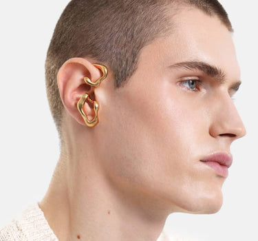 earcuff orgánico envolvente de oro