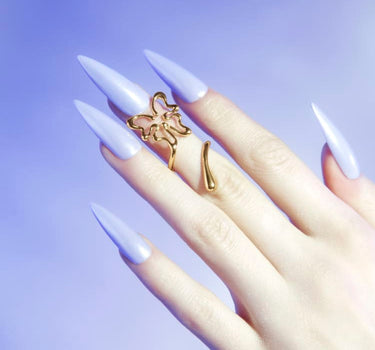 Schmetterlings-Nagel-Midi-Ring in Gold