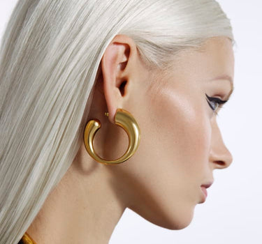 chunky gold hoop earrings