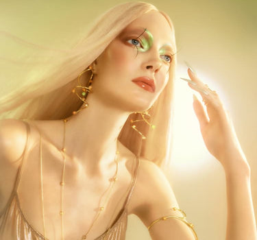 Gold Bold Drop Earrings with Opal and Topaz Crystals
