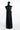 Gilet long en cuir à épaules structurées - Noir