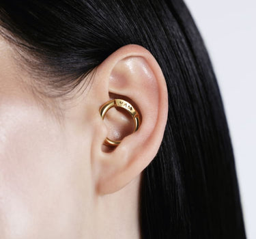 daith no pierced ear cuff in gold