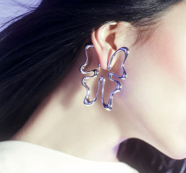 Butterfly earring in silver