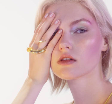 Gold Ring with Quartz