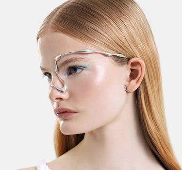 joya facial de forma orgánica de plata