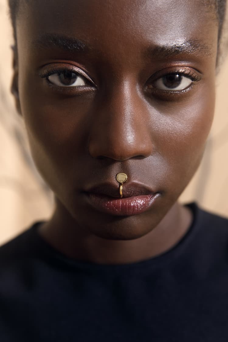 Gold Fake Lip or Nose Ring