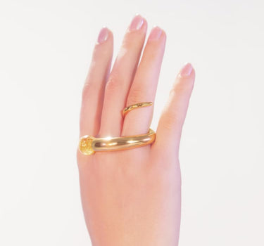 Gold Ring with Quartz