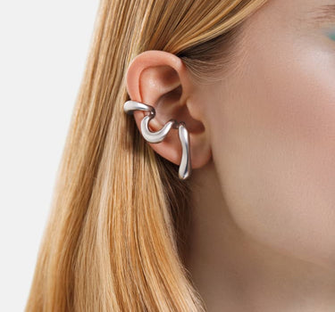 infinite organic earcuff in silver