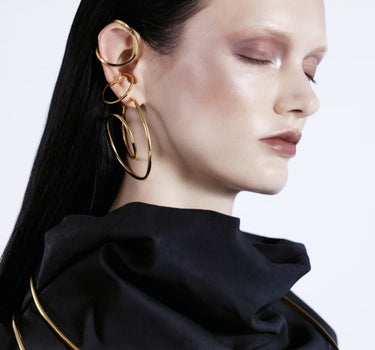 Gold Spiral Earrings