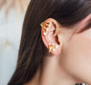Ear Cuff-Set mit Mini-Perlen