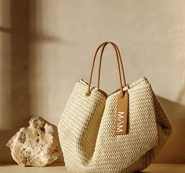 Raffia tote bag