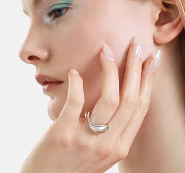 anello gonfio in argento