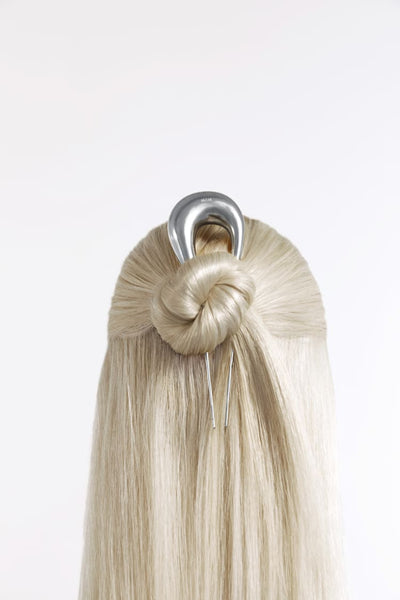 Elegante fermaglio per capelli in metallo con design a fiocco