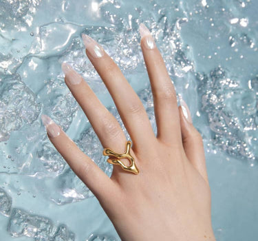asymmetrical gold ring