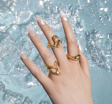 asymmetrical gold ring