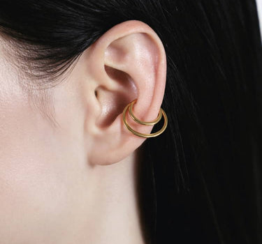 ring ear cuff gold