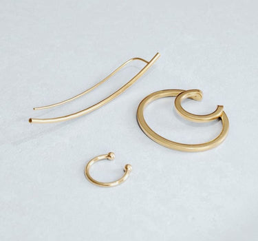 Parure piercing oreille or