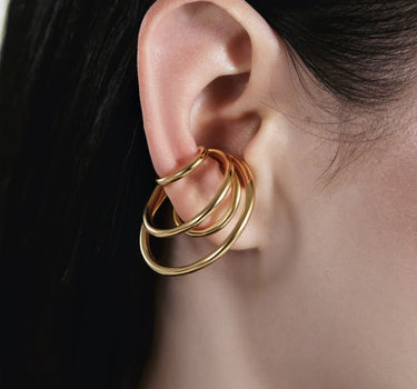 Large Gold Coils Ear Cuff