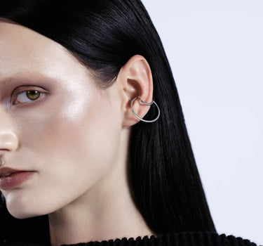Silver Moon Ear Cuff