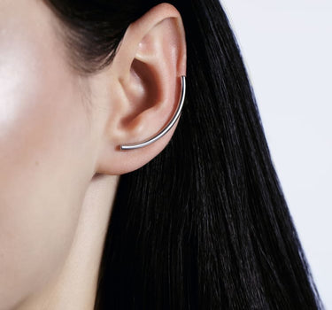 Silver Simple Ear Climber