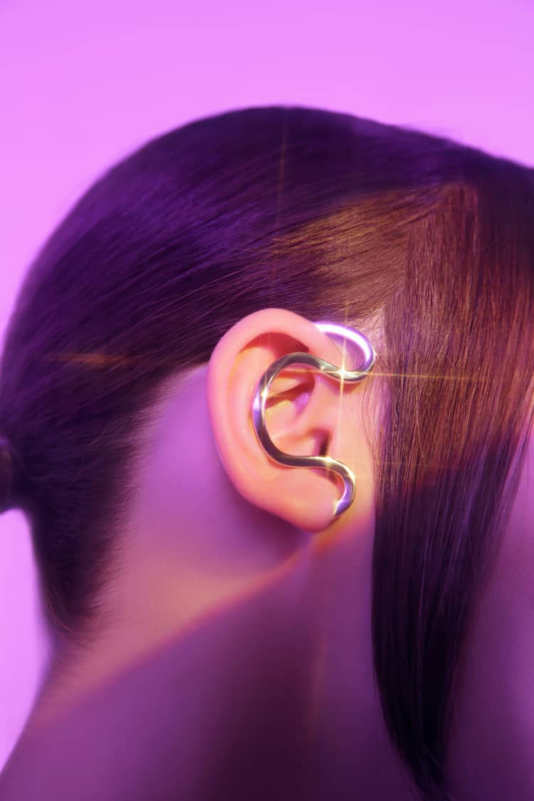 Silver Snake Ear Cuff