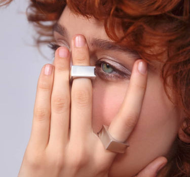Silver Square Ring